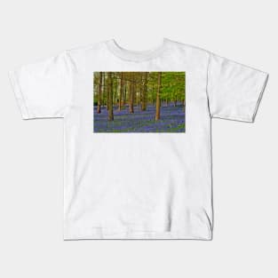 Bluebells Bluebell Woods Greys Court Oxfordshire UK Kids T-Shirt